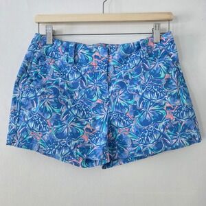 Vineyard Vines Women's Size 0 Blue Turtle Floral Print Shorts